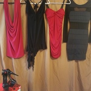 4 Dresses w/ Matching Heels
